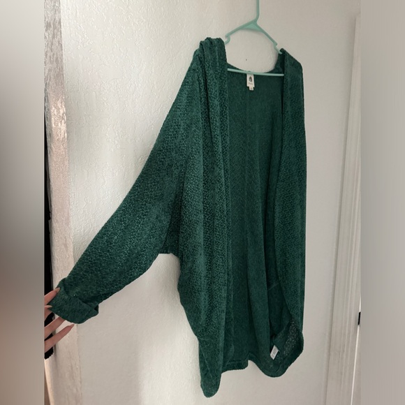 Vici Dolls Holiday Spirit Chenille Pocketed Dolman Cardigan - Pine Tree - Picture 9 of 10